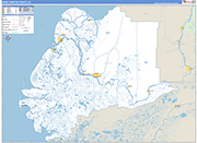 Wade Hampton County Wall Map Basic Style